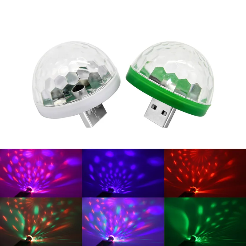 СВЕТОДИОДНЫЙ Автомобильный USB атмосферный свет DJ RGB мини цветная музыкальная