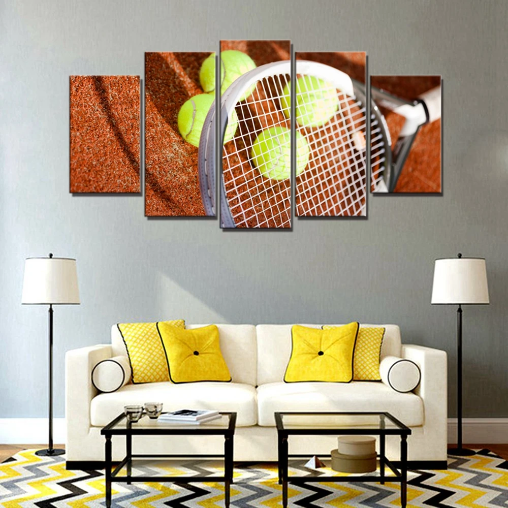 ТЕННИСНАЯ СПОРТИВНАЯ Настенная картина на холсте с изображением пейзажа для