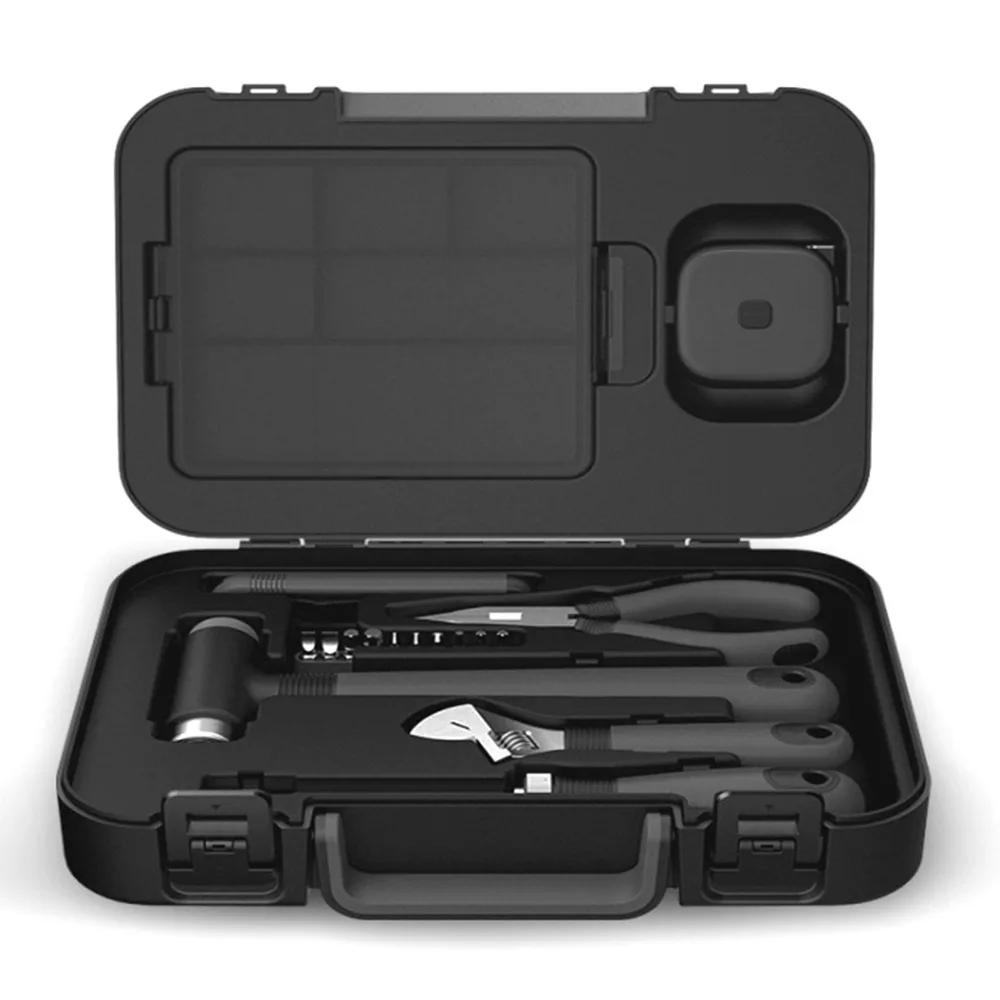 Black MIIIW 6+ 2 DIY Набор инструментов общий бытовой ручной инструмент с отверткой гаечный ключ молотковая лента плоскогубцы нож набор инструментов-черный - Цвет: Black