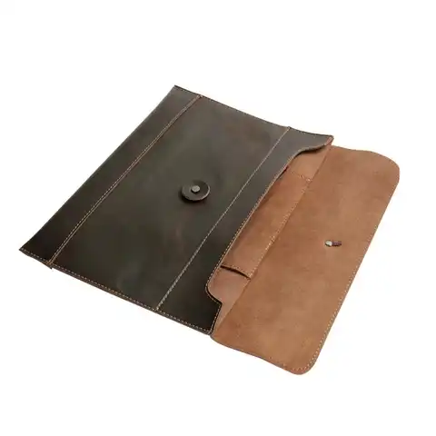 Кожаная папка для документов, чехол с внутренним карманом, деловой портфель, сумка для хранения документов