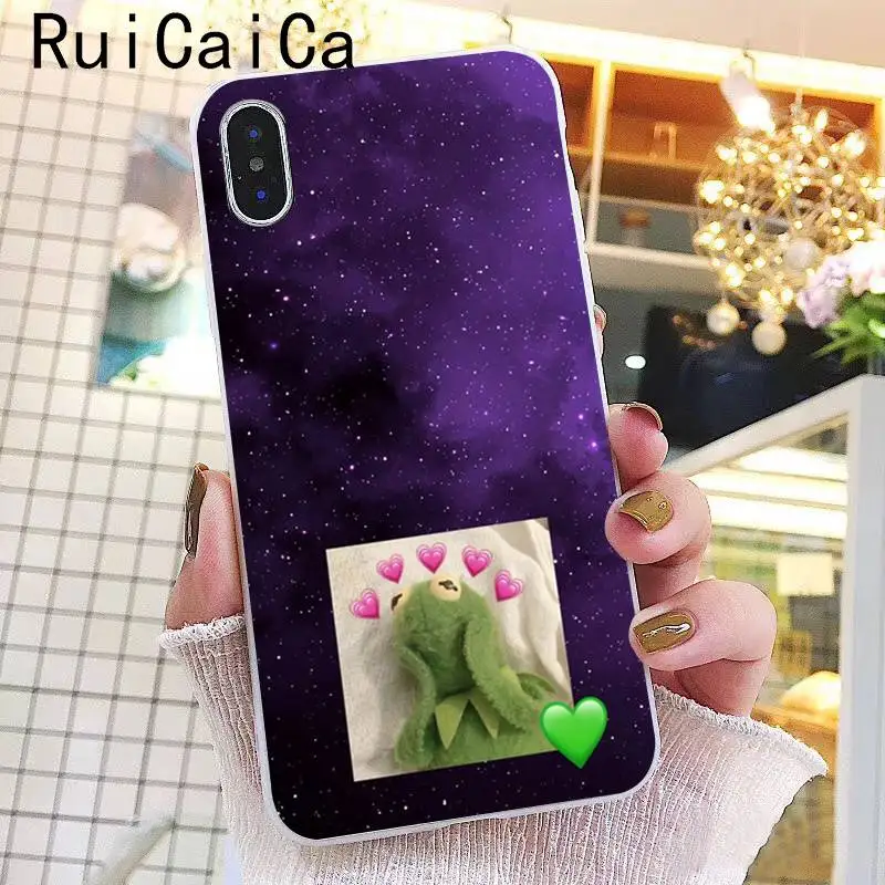 A16 Ruicaica Kermit зеленая лягушка Забавный Милый гей мягкий чехол для телефона из ТПУ чехол для iPhone X XS MAX 6 6s 7 7plus 8 8Plus 5 5S SE XR 10 - Цвет: A16