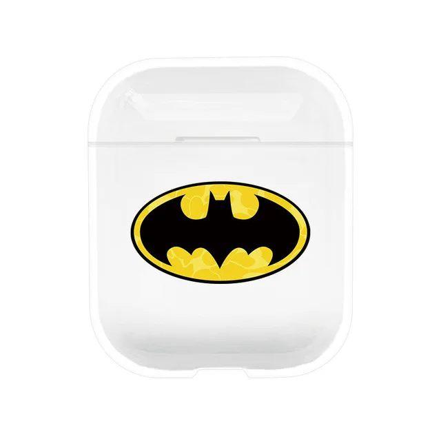 batman Сумки для Air Pods Микки Минни Маус Дейл чип медвежонок пух поросенок мультфильм Прозрачный чехол из поликарбоната для Airpods беспроводной Bluretooth наушники - Цвет: batman