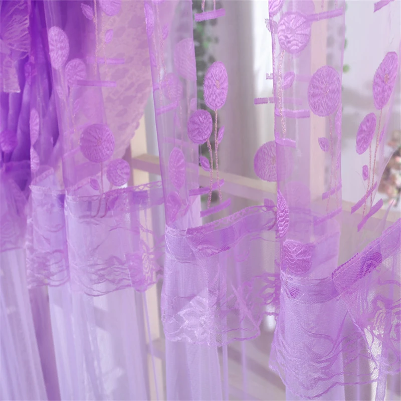 Индивидуальные тюлевые шторы корейские романтичные кружевные занавески