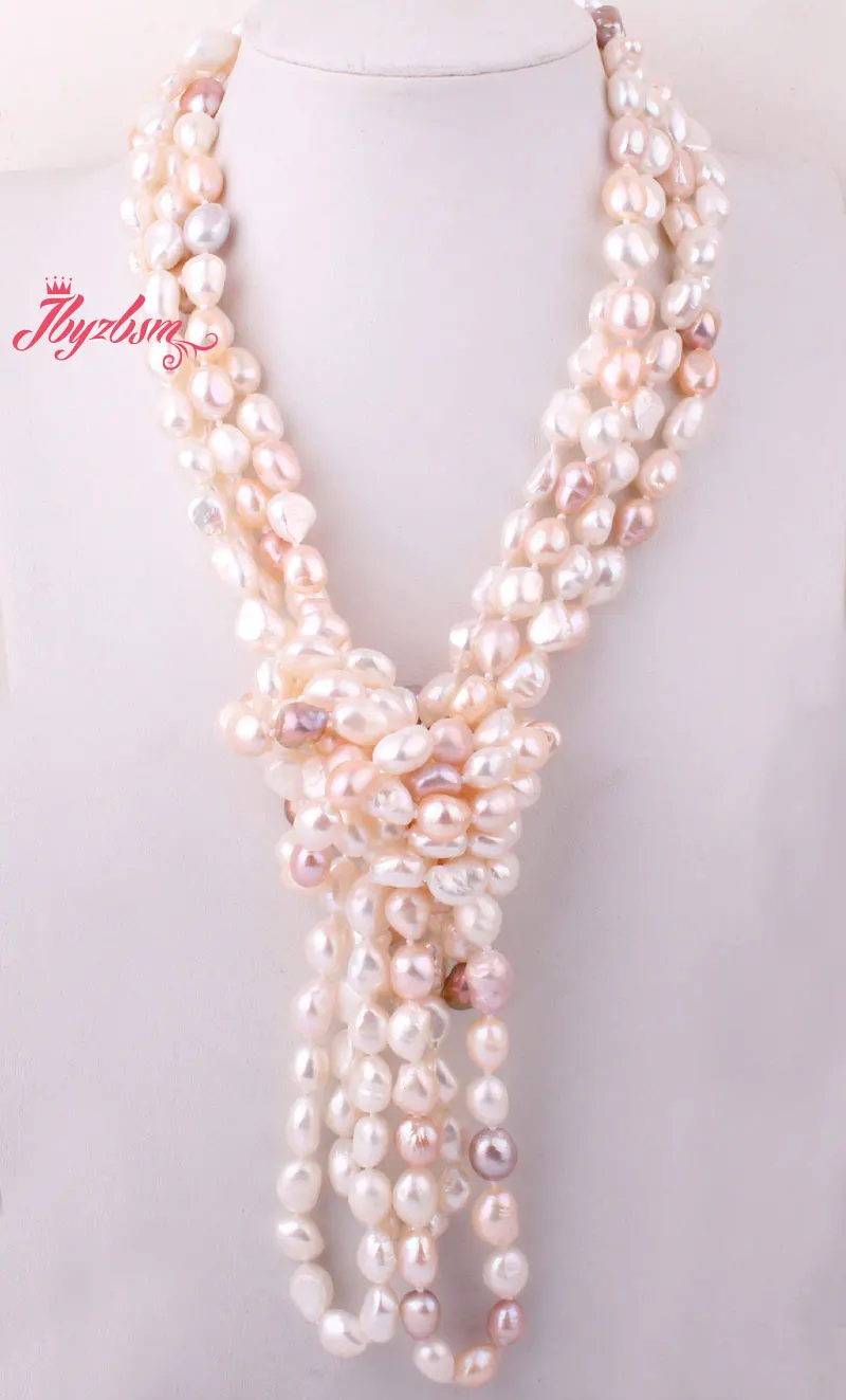 Бесплатная доставка 8-10 мм пресноводного жемчуга натуральный камень бисер модный