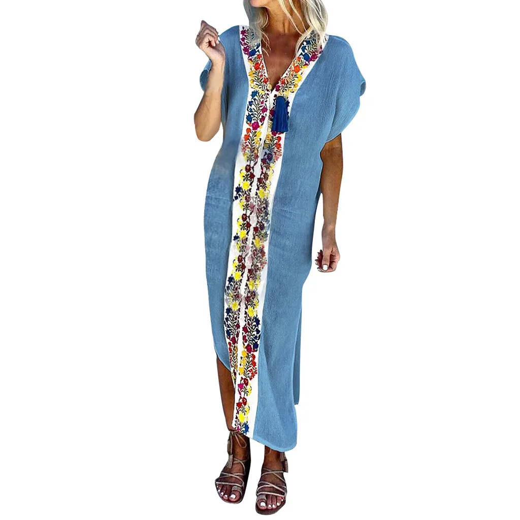 Женское винтажное платье с v образным вырезом плиссированное коротким рукавом и