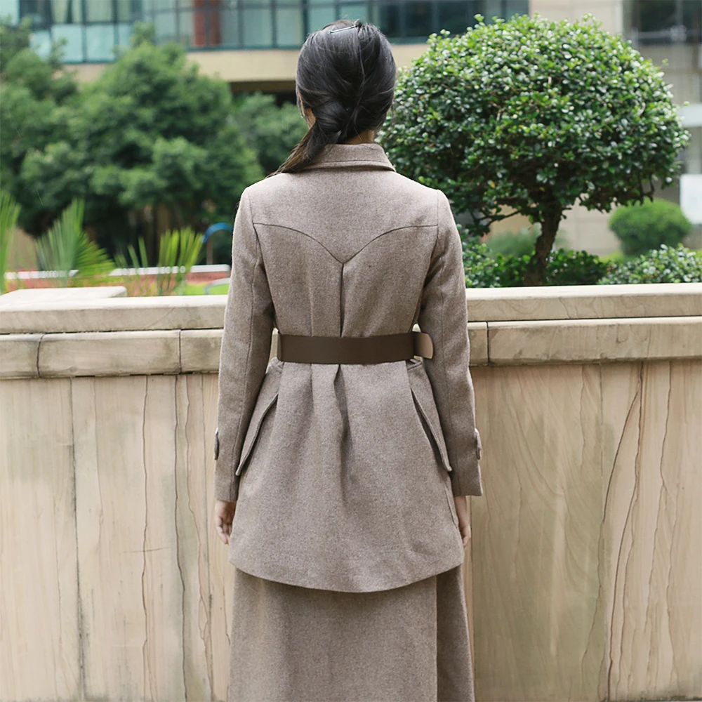 Модель 2017 года косплей искусственная кожа Униформа шерстяная женская для