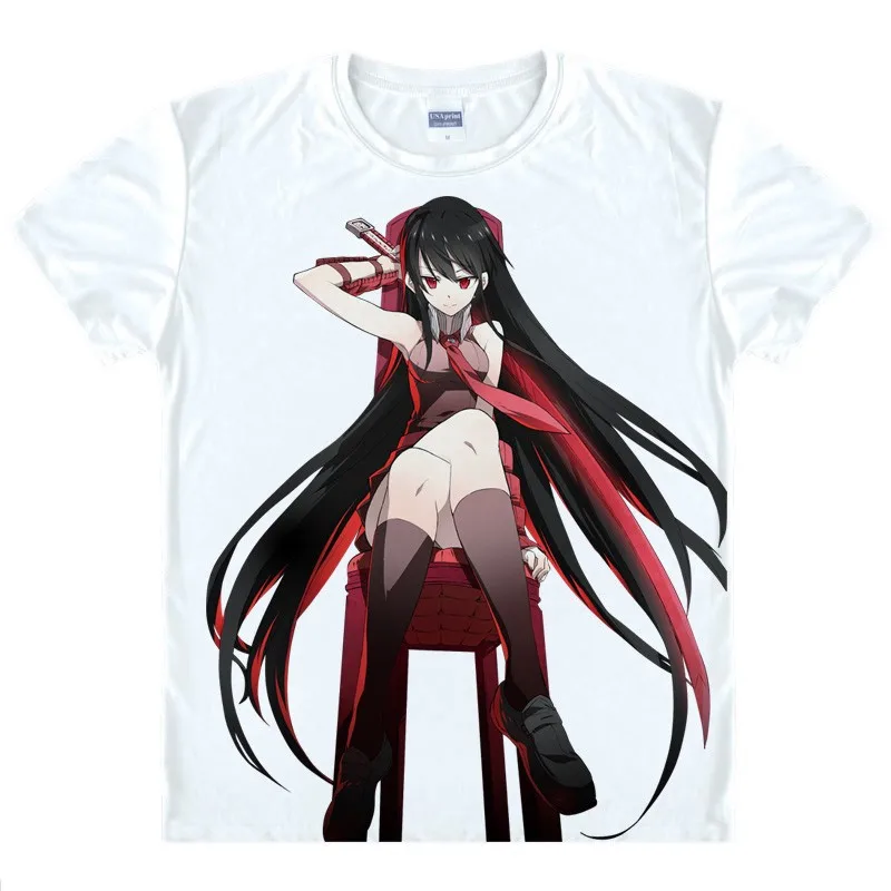 Coolprint японский Убийца Акаме! Футболка аниме Esdeath хлопковая рубашка косплей костюмы для рождества Хэллоуина аниме одежда