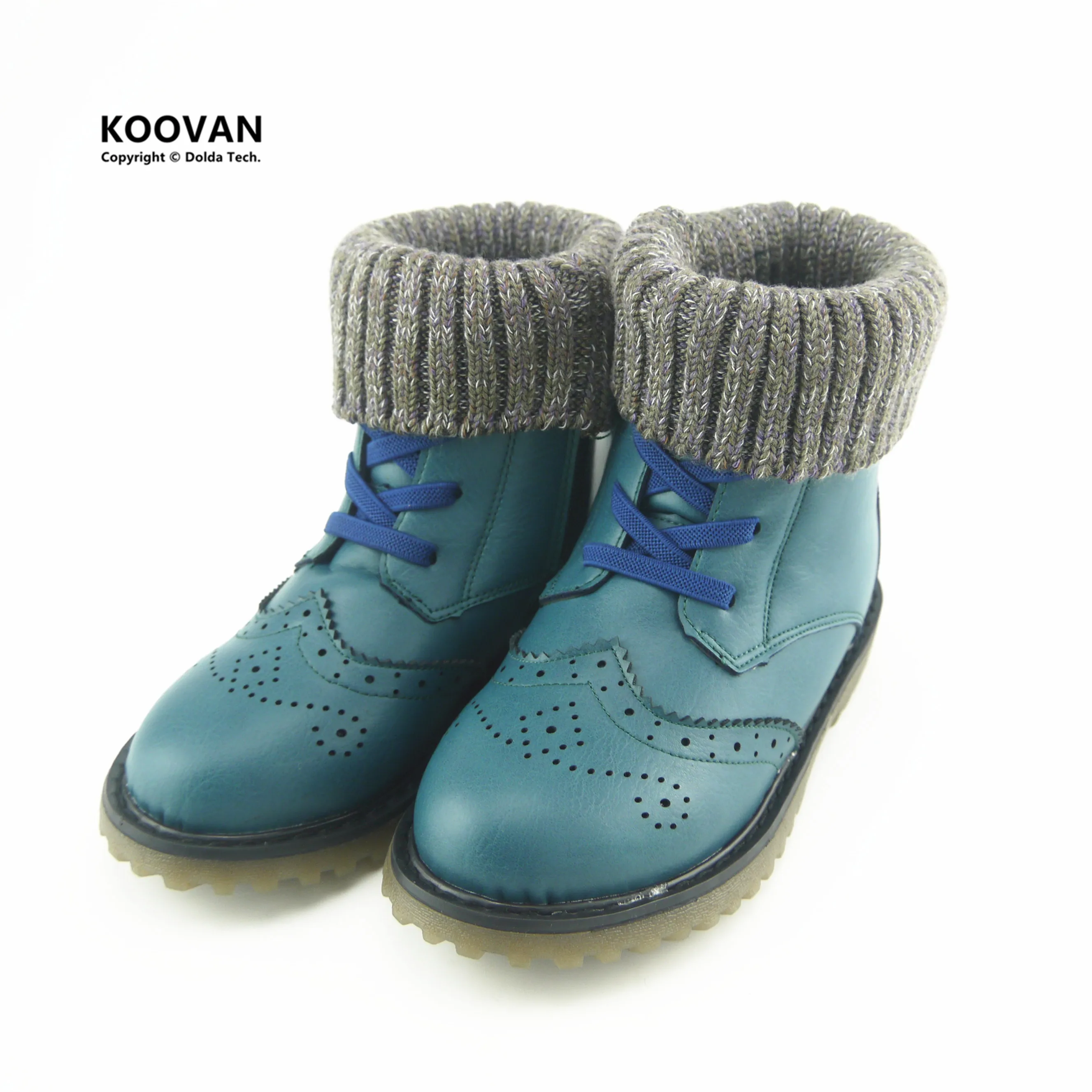 Синий Koovan/новинка года; зимняя модная детская обувь; Детские теплые ботинки; обувь для мальчиков и девочек; шерстяные ботинки с отворотами; обувь с хлопковой подкладкой - Цвет: Синий