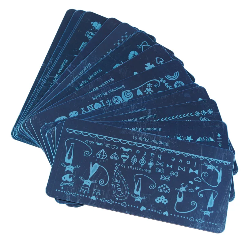 Новое поступление трафареты для стемпинга и дизайна ногтей серия простой стиль 16