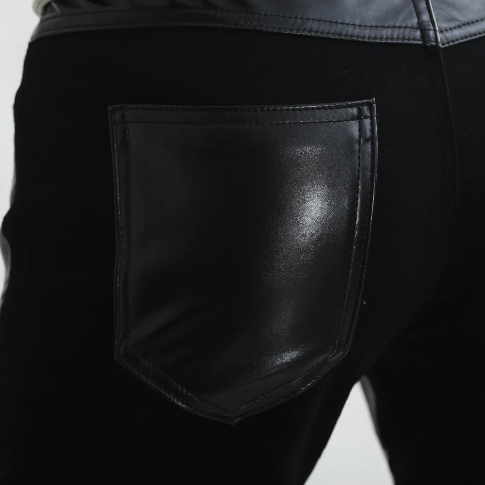 Штаны мужские повседневные кожаные компрессионные|punk pants|sexy mens pantsmens leather trousers |