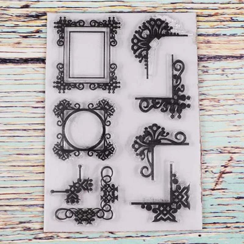 Кружевные углы прозрачный штамп для сделай сам Скрапбукинг/изготовление