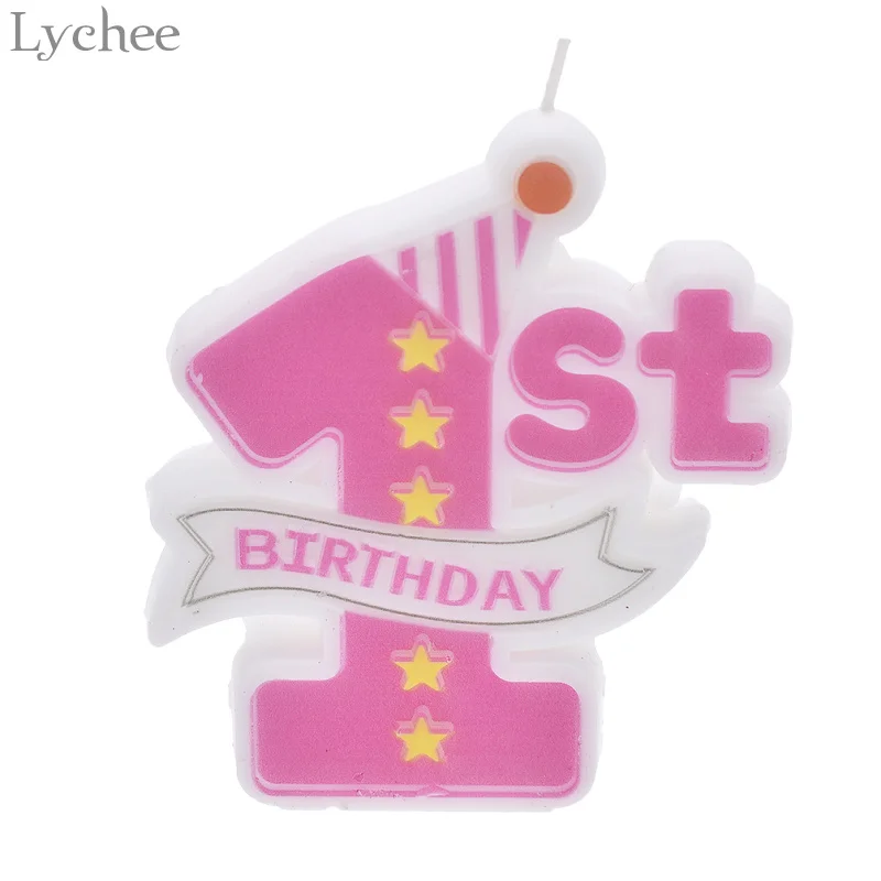 Lychee Life Baby свечи для торта на 1 й день рождения детские украшения вечеринки в честь