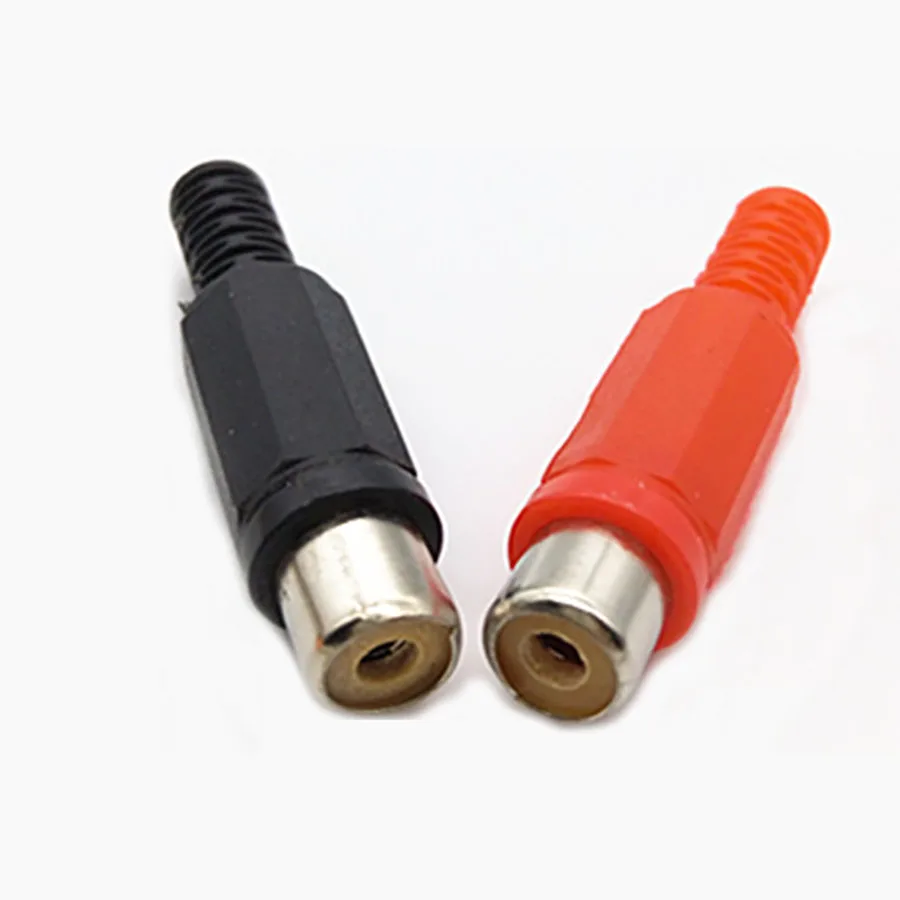 EClyxun 4 шт./лот паяльный RCA гнездовой разъем Аудио Видео разъемы красная и черная