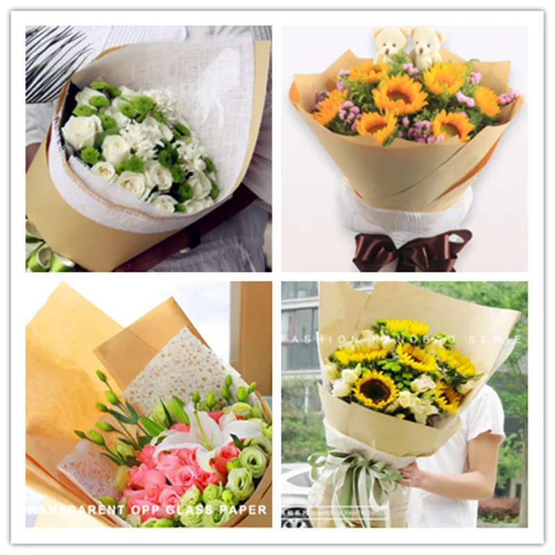 15 шт./лот Цветочная упаковочная бумага цветочный магазин букет подарочная
