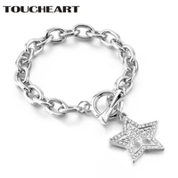 toucheart star pattern tree of life cuff bracelets bangles charms for women silver jewelry stainless steel bracelets sbr180155