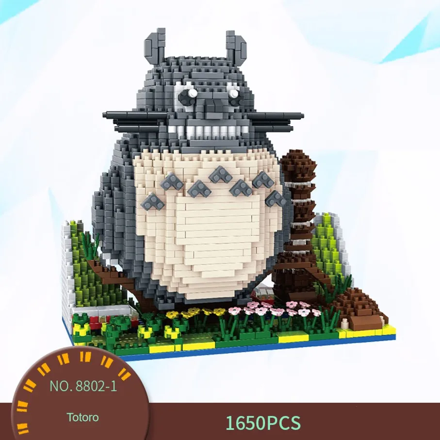 1650 шт DIY сборная мультяшная фигурка Тоторо строительные нано блоки Алмазная образовательная модель Кирпичи игрушки для детей Подарки