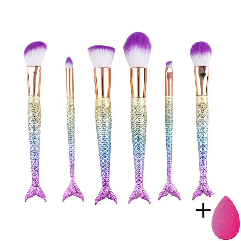 6 шт. Pro Макияж Расчёски для волос комплект Основа макияжа лица смешивания