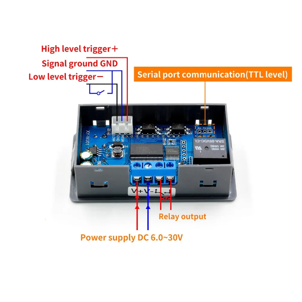 DC12V светодиодный цифровой модуль реле задержки времени программируемый таймер