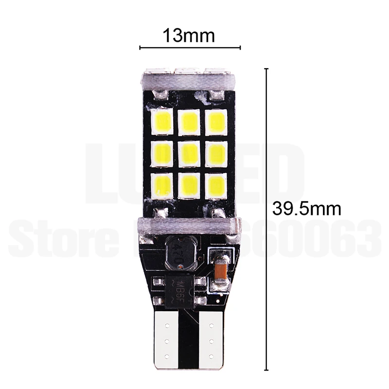 Светодиодсветодиодный лампы задсветильник хода 50x T15 W16W 920 921 912 Canbus 3030 21SMD с