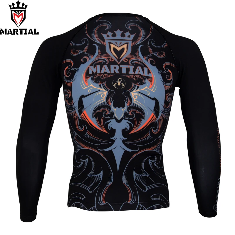 Боевые искусства: скорпион Сублимация mma rashguards bjj Джерси боксерские