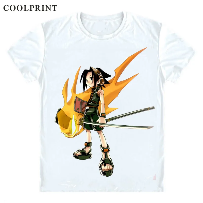 Футболка Asakura Yoh Yo Повседневная футболка Shaman King Hiroyuki Takei Kingu Высококачественная с