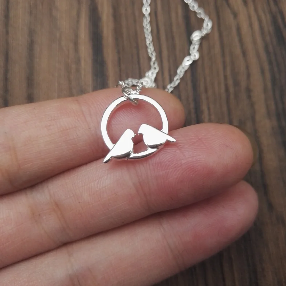 20 штук горный пара Птица Шарм Кемпинг Ожерелье Круглый Кулон &quotГора&quot ожерелье