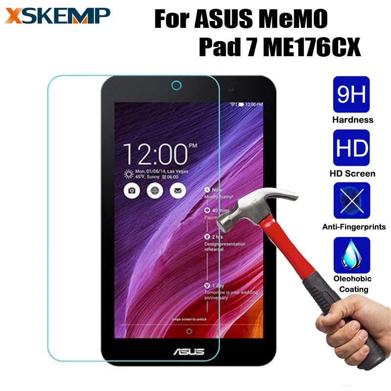Для ASUS MeMO Pad 7 ME176CX ультра прозрачное закаленное стекло для планшета 9H lcd защитное