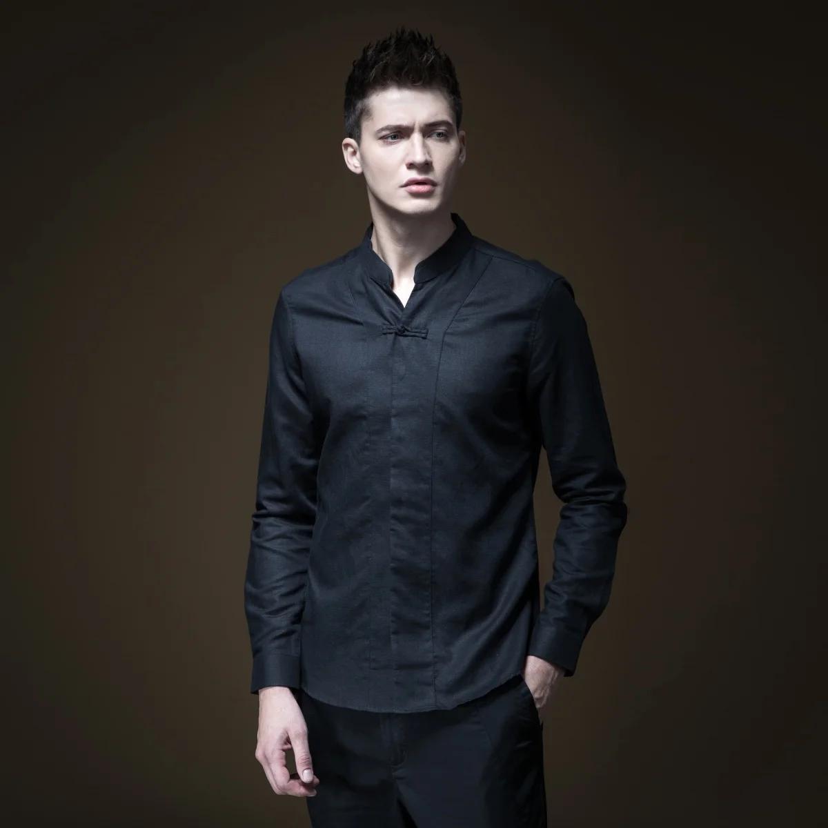 

2018 Camiseta Masculina Article Set Up The New Spring Hot Men's Chinese Wind Of Cultivate Morality Long Sleeve Shirt B191213029