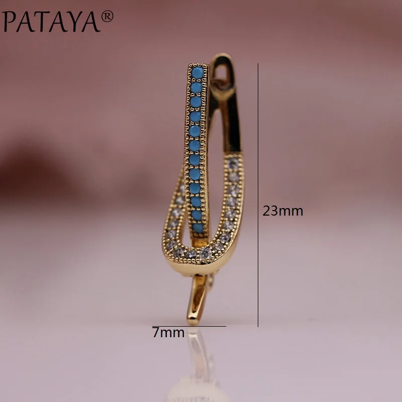 Женские длинные серьги PATAYA уникальные подвески из розового золота 585 пробы
