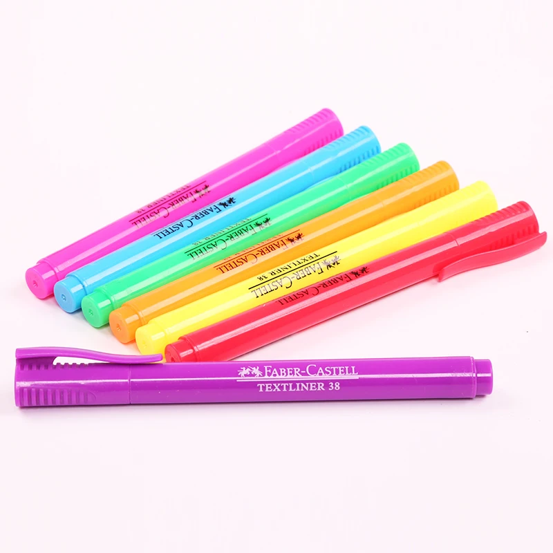 6 шт. Faber Castell текстовыделитель текстлайнер ручка 1577 флуоресцентные пигментные чернила маркер канцелярские принадлежности для офиса и школы