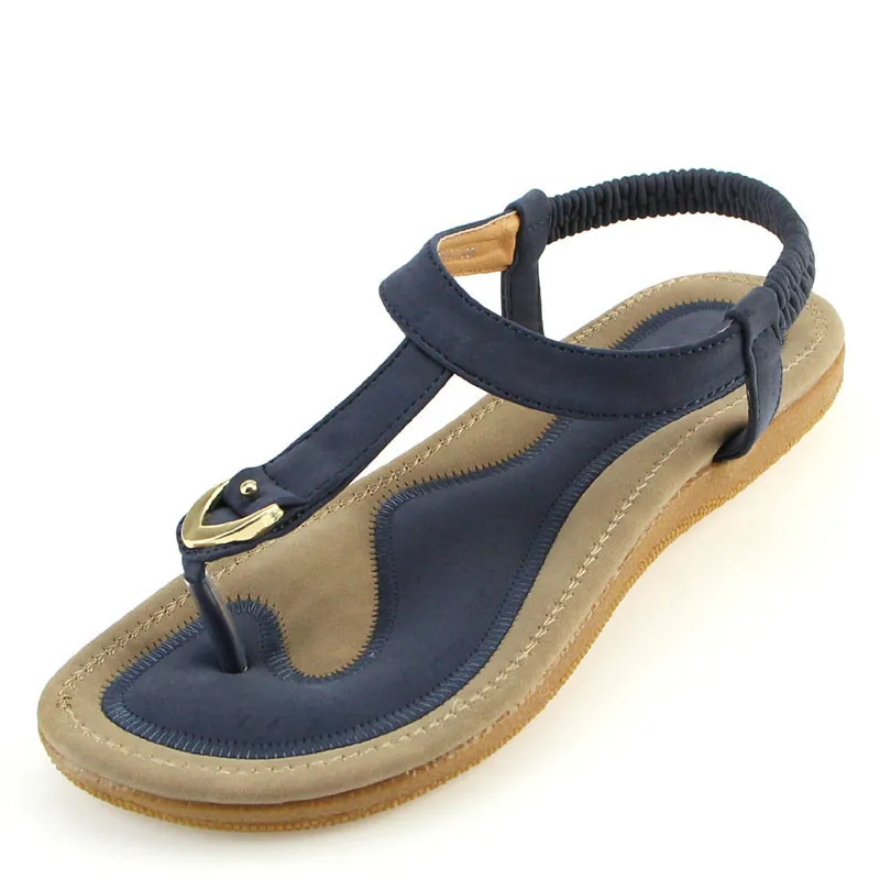 

Size 35-42 new women sandal flat heel sandalias femininas summer casual single shoes woman soft bottom slippers sandals
