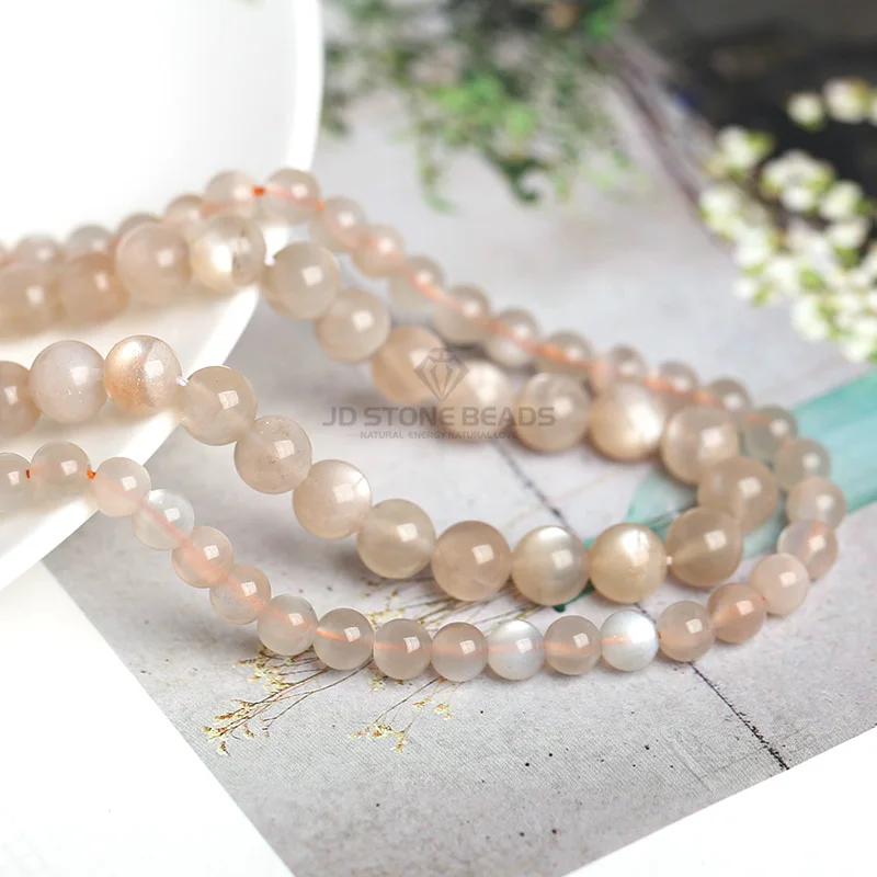 Бусины Из Натурального оранжевого лунного камня с гранями 4 6 8 10 12 мм|Бусины| |