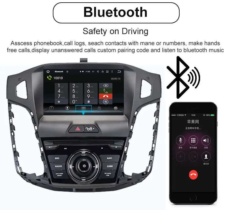 Aotsr Android 9,0 gps навигатор Автомобильный dvd-плеер для Ford Focus 2012- мультимедиа 2 din Радио Стерео 64 ГБ резервная камера