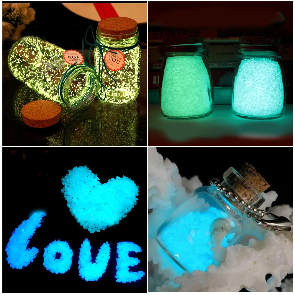 Светится в темноте Гравий наклейки светящийся фосфоресцирующий песок аквариум