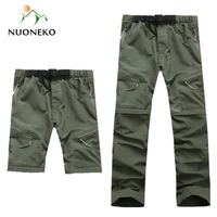 nuoneko new mens removable quick dry hiking pants sport outdoor summer breathable trousers climbing trekking fishing shorts pn07