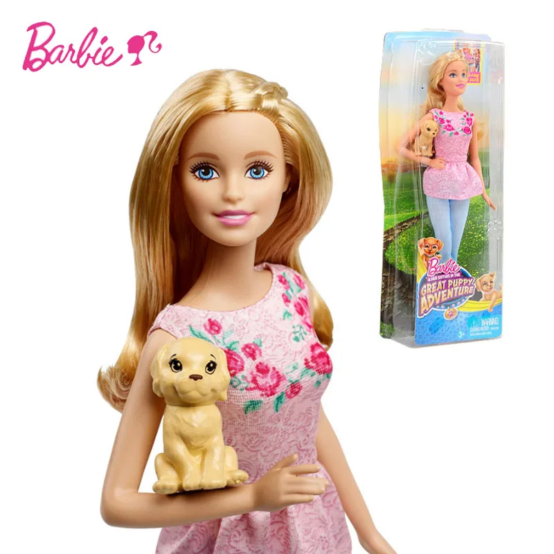 Сестер Барби со щенком модные комбо Мода девушка куклы с комплект одежды для