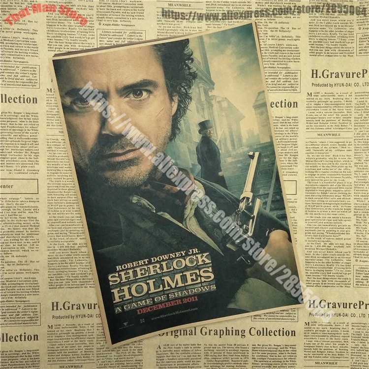 Шерлок Холмс Американский сериал домашний интерьер украшения Крафт Фильм плакат рисунок core наклейки на стену