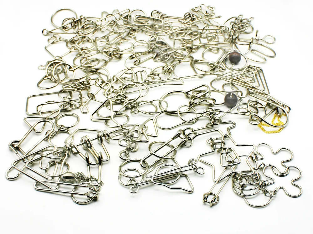 Мозговой тизер металлическая проволока IQ головоломка кольцо тест ум игра