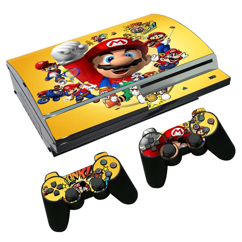 Супер Марио кожи Стикеры наклейка для PS3 жира Игровые приставки 3 консоль и контроллеры для PS3 жира шкуры виниловая клеящаяся пленка