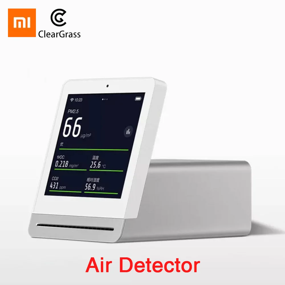 Xiaomi Clear Grass Air Detector 3,1 ''IPS сенсорный экран комплексный монитор PM2.5 управление приложением внутренний наружный монитор воздуха