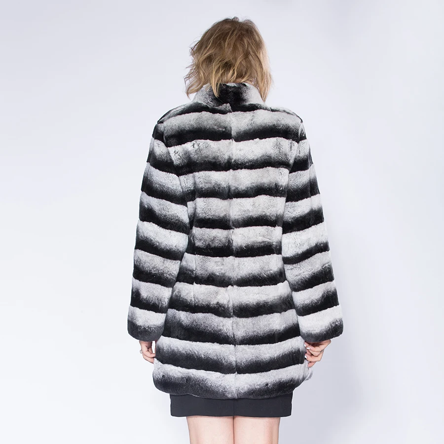 Real Fur Winter Jacket Women Mandarin Collar Short Thick Warm Winter Women Rex Rabbit Coat Real Natural Fur Coats
