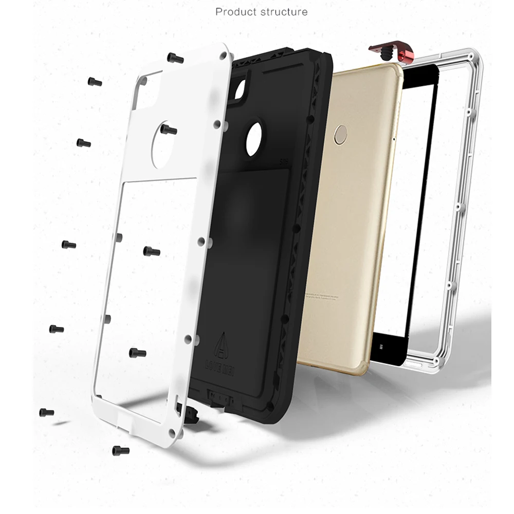 Защитный чехол LOVE MEI для xiaomi mi Max 2 Life водонепроницаемый ударопрочный Max2