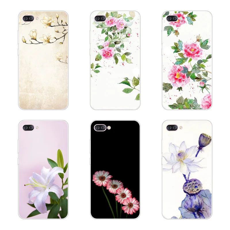 Чехол для Asus Zenfone 4 Max ZC520KL мягкая задняя крышка из ТПУ с силиконовыми цветами