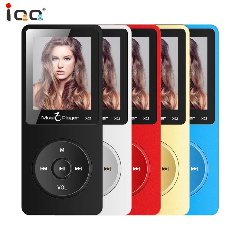 Mp3 плеер IQQ X02 8 ГБ экран 1 дюйма 30 ч поддержка карт Micro SD до 64 ГБ|MP3-плееры| |