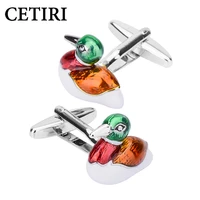 cetiri luxury brand exquisite colorful duck cuff links suit french shirt cufflinks mens animal jewellery cufflink button