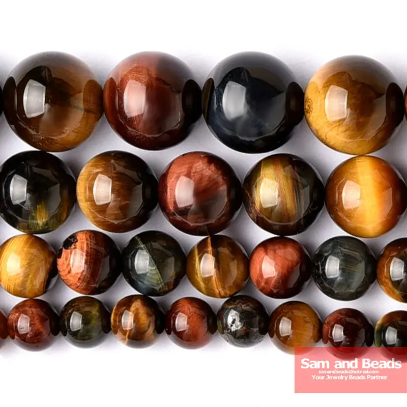 Бесплатная доставка разноцветные бусины из натурального камня тигровый глаз