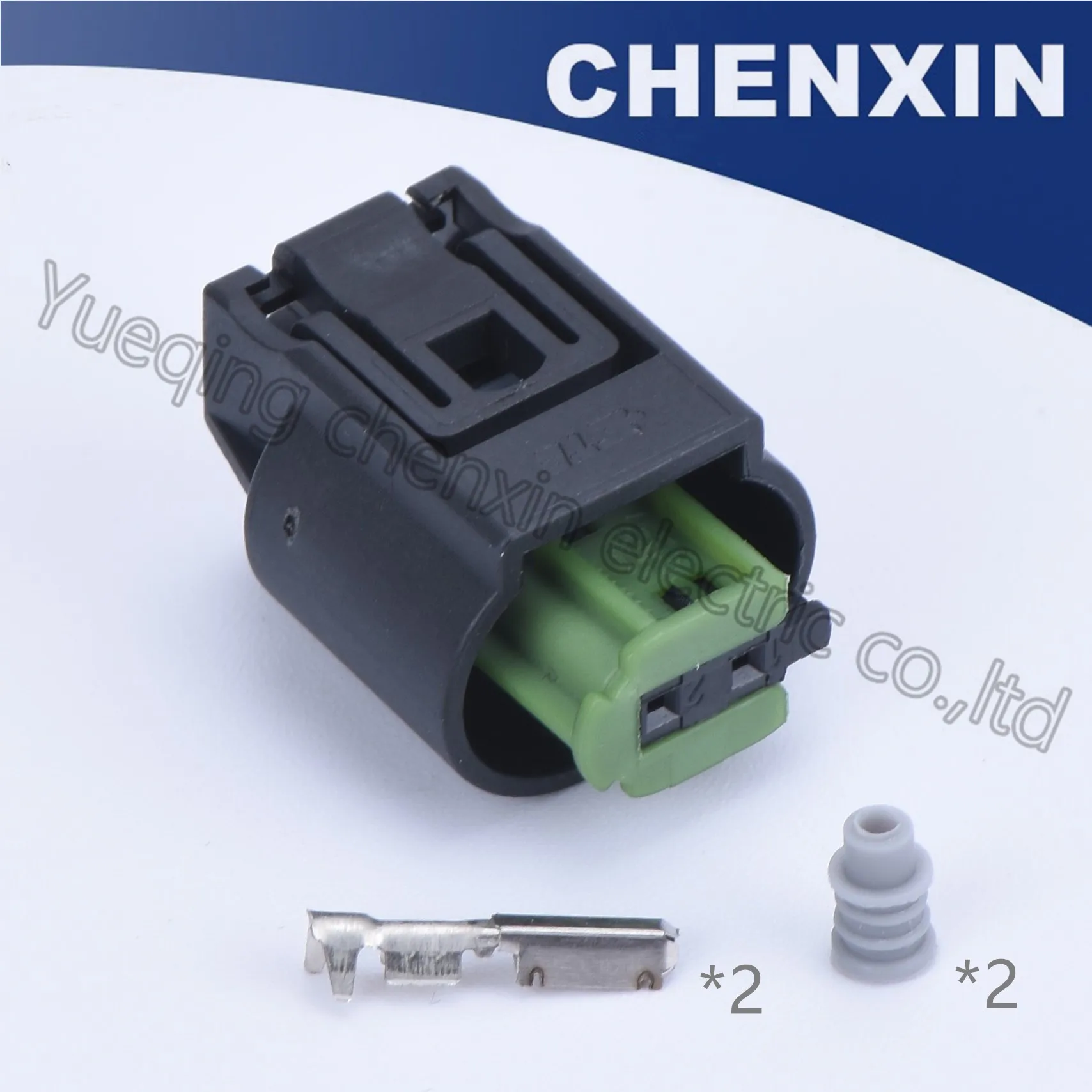 Black 2 pins waterproof auto connectors (0.6) female temperature sensor oxygen sensor fuel Injector 968405-1 1-967644-1