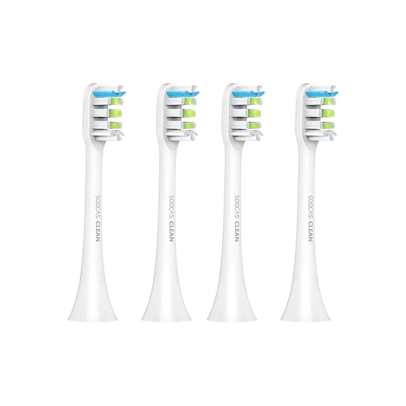 4 white clean head Soocas X3 X1 без металла Флокирование Сменная головка для электрической зубной щетки чистая насадка для электрической щетки xiaomi soocare головки - Цвет: 4 white clean head