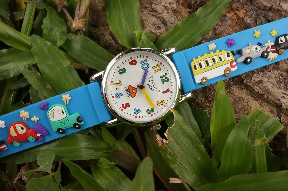 Бренд WILLIS Time Teacher Маленькие Мальчики Детские Первые наручные часы Детские часы с героями мультфильмов 3D машинки детские часы для мальчиков