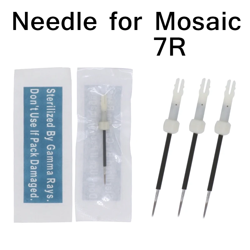 

Free shipping 50 pieces 7 Prong Round Needle of Permanent Makeup Tattoo mosaic Machine 7R 50 pcs needle cap USA bitouch needle